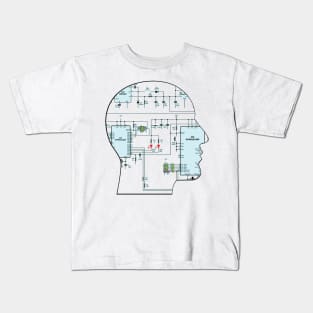 Human faces electronics circuit Kids T-Shirt